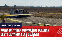 Kozan'da yanan otomobilde bulunan ces*t olayında flaş gelişme!