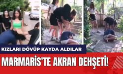 Marmaris'te akran dehşeti! Kızlar arkadaşlarını dövüp kayda aldı