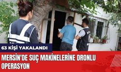 Mersin'de suç makinelerine dronlu operasyon: 63 kişi yakalandı