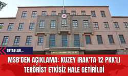 MSB'den Açıklama: Kuzey Irak'ta 12 PK*'lı Ter*rist Etkisiz Hale Getirildi