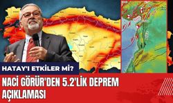 Naci Görür'den 5.2'lik deprem açıklaması! Hatay'ı etkiler mi?