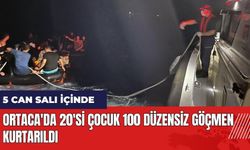 Ortaca'da 20'si çocuk 100 düzensiz göçmen kurtarıldı