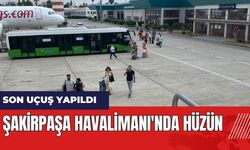 Şakirpaşa Havalimanı'nda hüzün! Son uçuş yapıldı