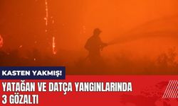 Yatağan ve Datça yangınlarında 3 gözaltı: Kasten yakmış