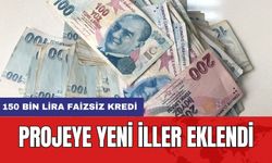 150 Bin Lira Faizsiz Kredi: Projeye Yeni İller Eklendi