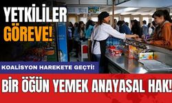 Bir öğün yemek Anayasal hak! Koalisyon harekete geçti