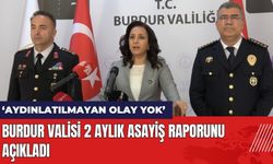 Burdur Valisi 2 Aylık Asayiş Raporunu Açıkladı