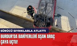 Burdur'da Bariyerleri Aşan Araç Çaya Uçtu