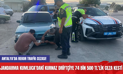 Antalya’da rekor trafik cezası! Jandarma Kumluca’daki kurnaz driftçiye 74 bin 500 TL’lik ceza kesti