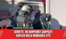 Serik'te  İki Kamyonet Çarpıştı! Ekipler Hızla Müdahale Etti