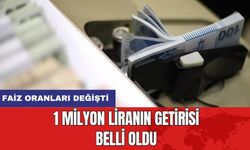 Faiz Oranları Değişti: 1 Milyon Liranın Getirisi Belli Oldu