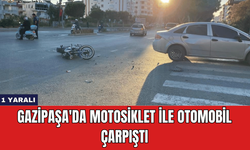 Gazipaşa'da Motosiklet ile Otomobil Çarpıştı: 1 Yaralı