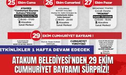 Atakum Belediyesi'nden 29 Ekim Cumhuriyet Bayramı Sürprizi! Etkinlikler 1 Hafta Devam Edecek