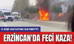 Erzincan'da Feci Kaza! 5 Kişi Hayatını Kaybetti