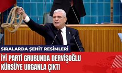 İYİ Parti Grubunda Dervişoğlu Kürsüye Urganla Çıktı