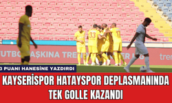 Kayserispor Hatayspor Deplasmanında Tek Golle Kazandı