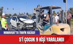 Manavgat’ta Trafik Kazası! 5’i Çocuk 9 Kişi Yaralandı