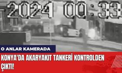 Konya'da Akaryakıt Tankeri Kontrolden Çıktı