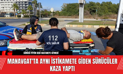 Manavgat'ta Aynı İstikamete Giden Sürücüler Kaza Yaptı