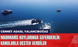 Marmaris Koylarında Seferberlik: Kanolarla Destek Verdiler