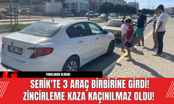 Serik'te 3 Araç Birbirine Girdi! Zincirleme Kaza Kaçınılmaz Oldu!