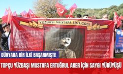 Dünyada bir ilki başarmıştı! Topçu Yüzbaşı Mustafa Ertuğrul Aker İçin Saygı Yürüyüşü