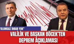 Valilik ve Başkan Böcek’ten deprem açıklaması: "Olumsuz ihbar yok"