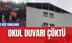 Okul Duvarı Çöktü, 3 Kişi Yaralandı