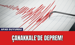 AFAD Duyurdu: Çanakkale'de Deprem!