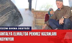 Antalya Elmalı'da Pekmez Kazanları Kaynıyor