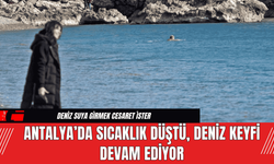 Antalya’da Sıcaklık Düştü, Deniz Keyfi Devam Ediyor