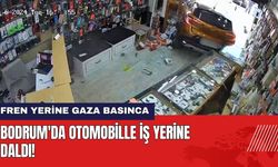 Bodrum'da Otomobille İş Yerine Daldı!