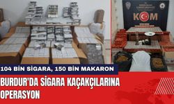 Burdur'da Sigara Kaçakçılarına Operasyon