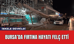 Bursa’da Fırtına Hayatı Felç Etti: İskele Devrildi