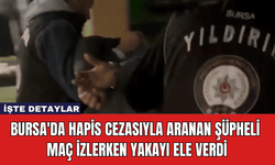 Bursa'da Hapis Cezasıyla Aranan Şüpheli Maç İzlerken Yakayı Ele Verdi