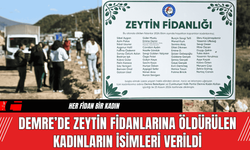 Demre’de Zeytin Fidanlarına Öldürülen Kadınların İsimleri Verildi