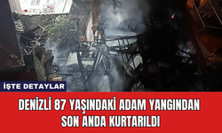 Denizli 87 Yaşındaki Adam Yangından Son Anda Kurtarıldı