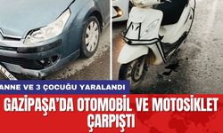 Gazipaşa’da Otomobil ve Motosiklet Çarpıştı