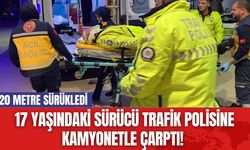 17 Yaşındaki Sürücü Trafik Polisine Kamyonetle Çarptı! 20 Metre Sürükledi