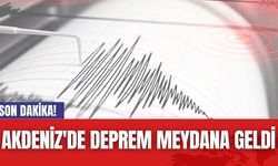 Son Dakika! Akdeniz'de Deprem Meydana Geldi