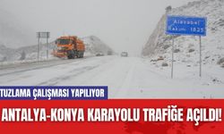 Antalya-Konya Karayolu Trafiğe Açıldı! Tuzlama Çalışması Yapılıyor