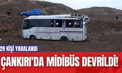 Çankırı'da Midibüs Devrildi! 29 Kişi Yaralandı