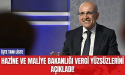 Hazine ve Maliye Bakanlığı Vergi Yüzsüzlerini Açıkladı! İşte Tam Liste