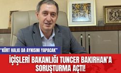 İçişleri Bakanlığı Tuncer Bakırhan'a Soruşturma Açtı!