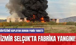 İzmir Selçuk'ta Fabrika Yangını! Gökyüzünü Kaplayan Duman Panik Yarattı