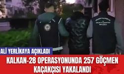 Kalkan-28 Operasyonunda 257 Göçmen Kaçakçısı Yakalandı