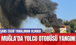 Muğla'da Yolcu Otobüsü Yangını