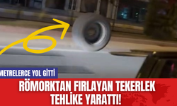 Römorktan Fırlayan Tekerlek Tehlike Yarattı! Metrelerce Yol Gitti