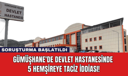 Gümüşhane'de Devlet Hastanesinde 5 Hemşireye Taciz İddiası!