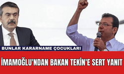 İmamoğlu'ndan Bakan Tekin'e Sert Yanıt